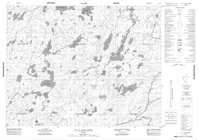 Lac A L'Eau Noire Topographic Paper Map 032J03 at 1:50,000 scale