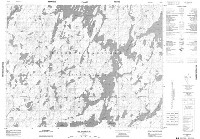 Lac Comencho Topographic Paper Map 032J06 at 1:50,000 scale