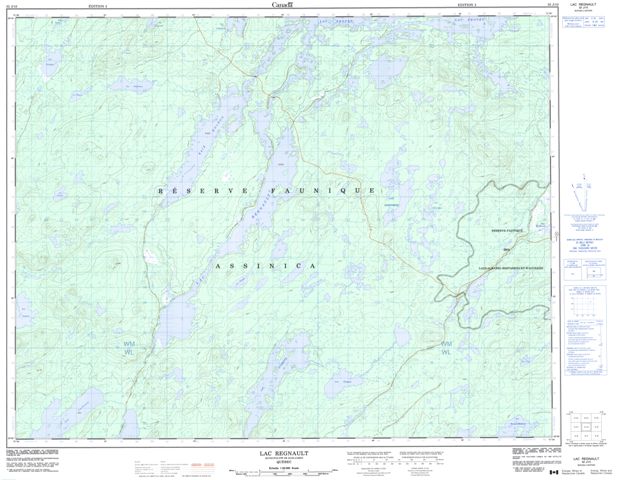 Lac Regnault Topographic Paper Map 032J10 at 1:50,000 scale