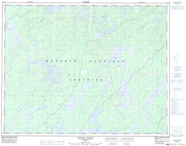 Riviere Coigne Topographic Paper Map 032J14 at 1:50,000 scale