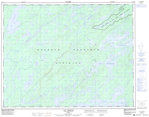 Lac Troilus Topographic Paper Map 032J15 at 1:50,000 scale