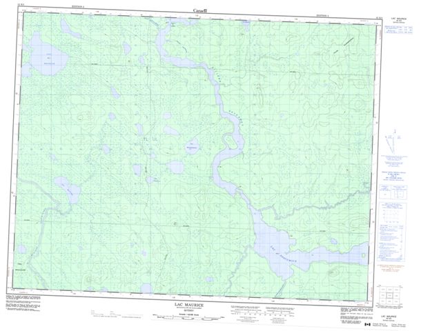 Lac Maurice Topographic Paper Map 032K05 at 1:50,000 scale