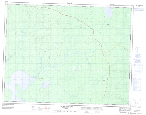Lac Chabinoche Topographic Paper Map 032K06 at 1:50,000 scale