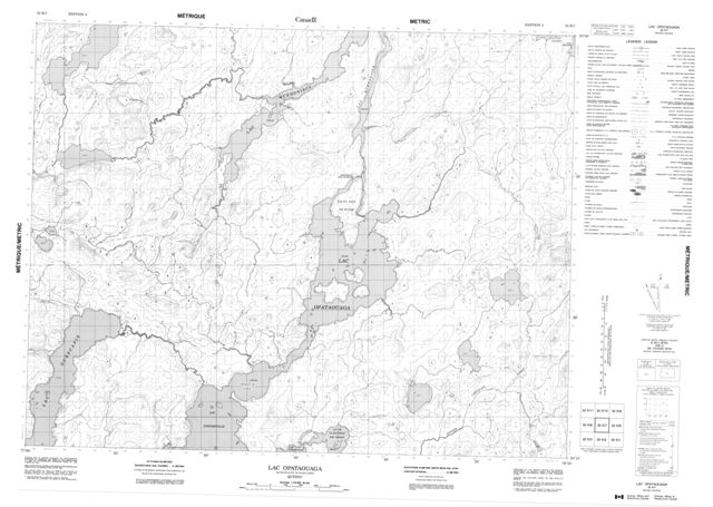 Lac Opataouaga Topographic Paper Map 032K07 at 1:50,000 scale