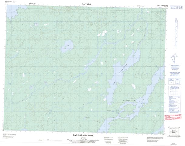 Lac Salamandre Topographic Paper Map 032K10 at 1:50,000 scale