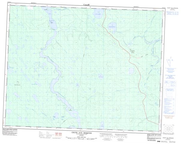 Chute Aux Iroquois Topographic Paper Map 032K12 at 1:50,000 scale
