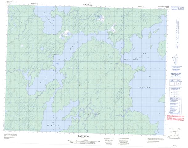 Lac Dana Topographic Paper Map 032K14 at 1:50,000 scale
