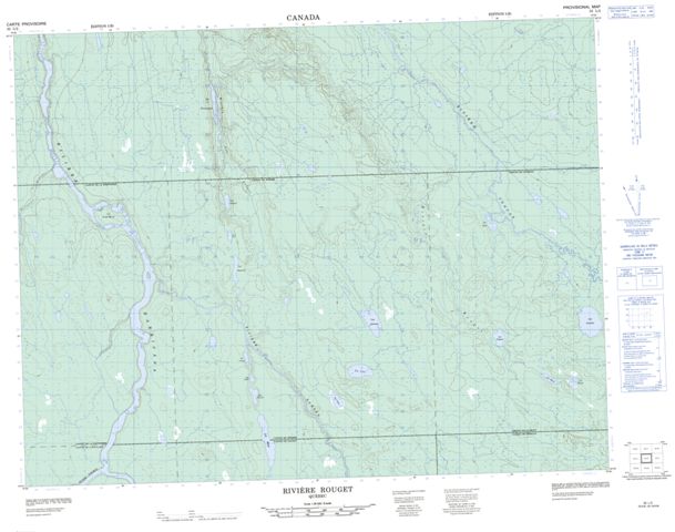 Riviere Rouget Topographic Paper Map 032L02 at 1:50,000 scale