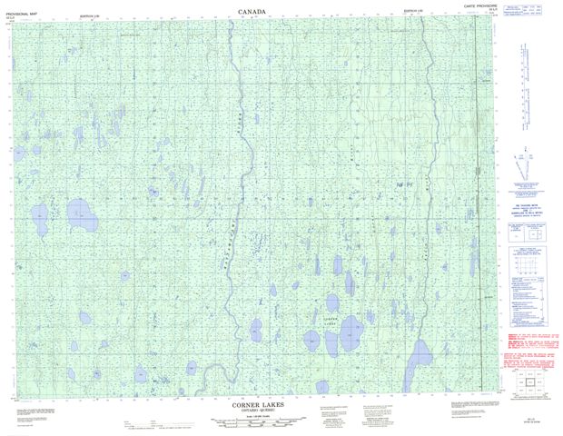 Corner Lakes Topographic Paper Map 032L05 at 1:50,000 scale