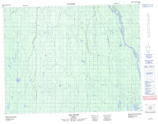 Lac Gette Topographic Paper Map 032L06 at 1:50,000 scale