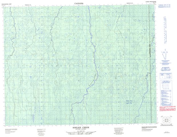 Hoelke Creek Topographic Paper Map 032L12 at 1:50,000 scale