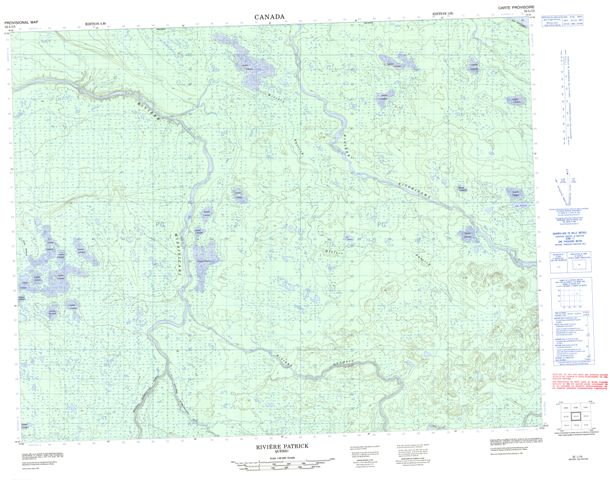 Riviere Patrick Topographic Paper Map 032L15 at 1:50,000 scale
