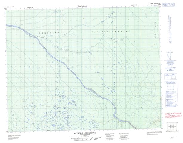 Riviere Iscouistic Topographic Paper Map 032M03 at 1:50,000 scale