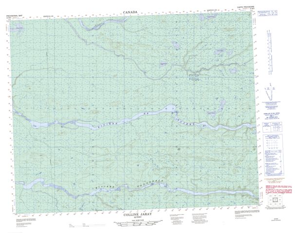 Colline Jaray Topographic Paper Map 032M08 at 1:50,000 scale