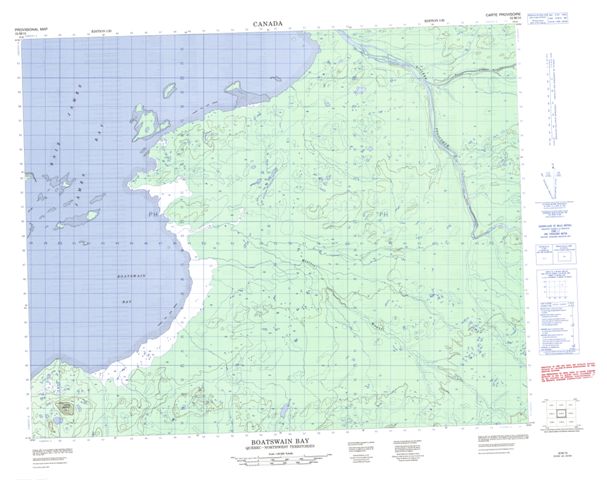 Boatswain Bay Topographic Paper Map 032M15 at 1:50,000 scale