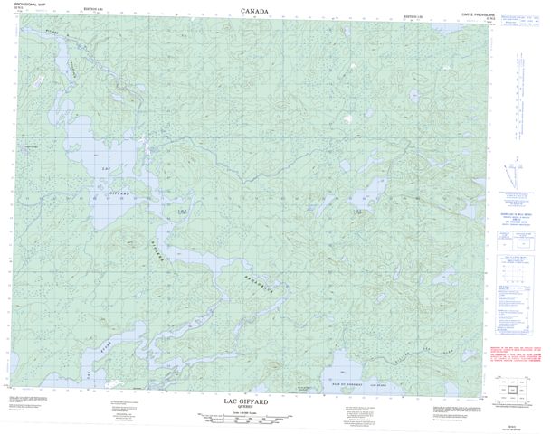 Lac Giffard Topographic Paper Map 032N02 at 1:50,000 scale