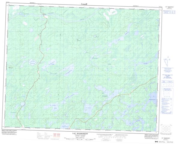 Lac Boisrobert Topographic Paper Map 032N11 at 1:50,000 scale