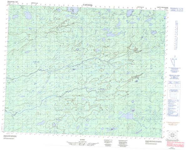  Topographic Paper Map 032N13 at 1:50,000 scale