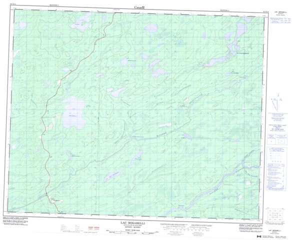 Lac Mirabelli Topographic Paper Map 032N14 at 1:50,000 scale