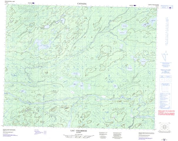 Lac Chambois Topographic Paper Map 032N15 at 1:50,000 scale