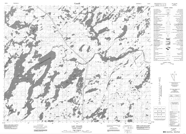 Lac Villon Topographic Paper Map 032O03 at 1:50,000 scale