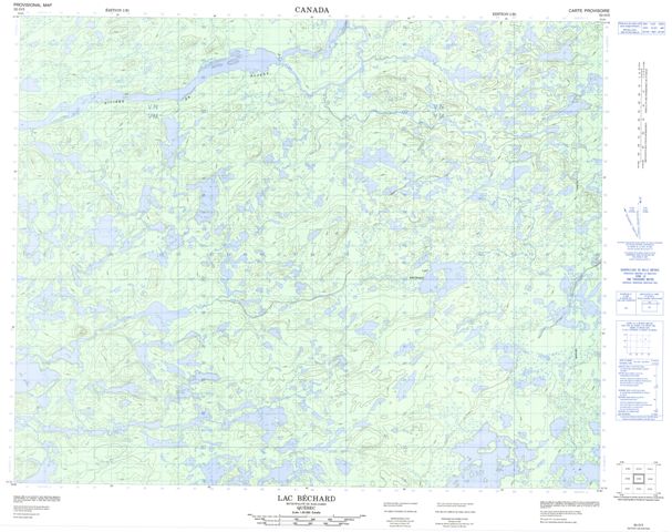 Lac Bechard Topographic Paper Map 032O05 at 1:50,000 scale