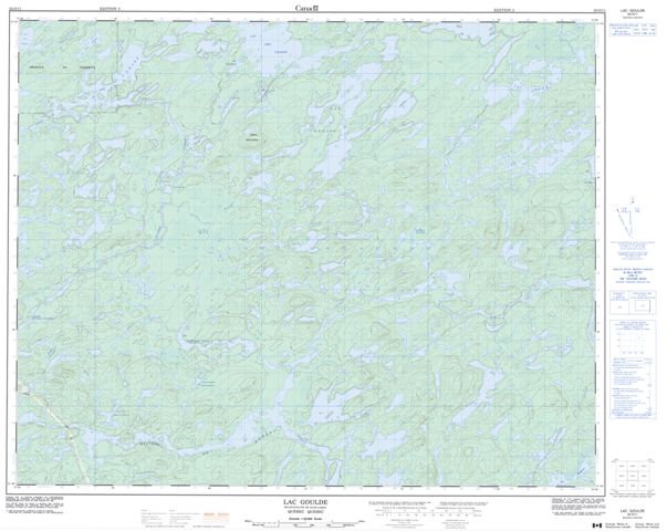 Lac Goulde Topographic Paper Map 032O11 at 1:50,000 scale