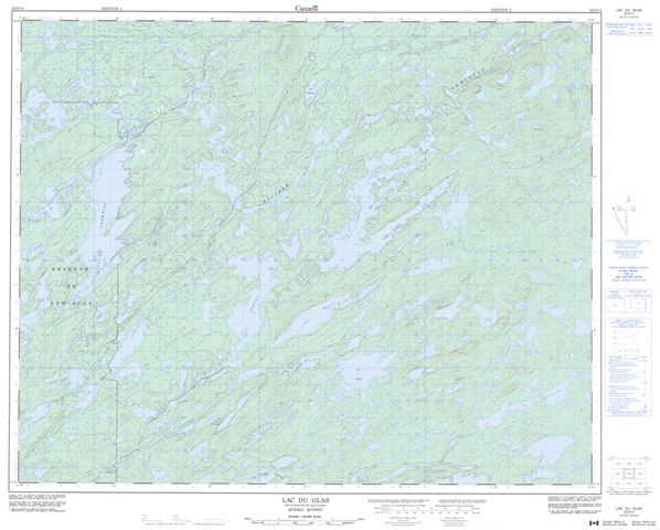Lac Du Glas Topographic Paper Map 032O14 at 1:50,000 scale