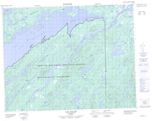 Lac Kallio Topographic Paper Map 032P02 at 1:50,000 scale