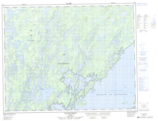 Ile Peuvereau Topographic Paper Map 032P04 at 1:50,000 scale