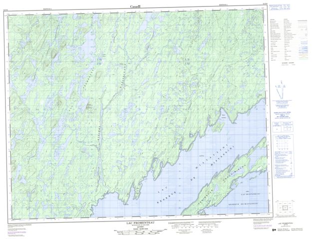 Lac Fromenteau Topographic Paper Map 032P06 at 1:50,000 scale