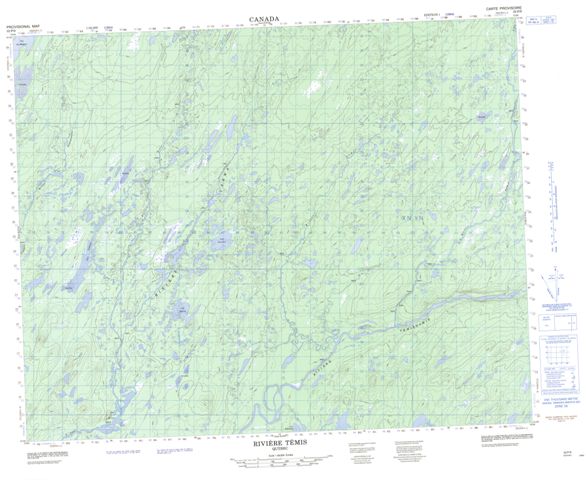 Riviere Temis Topographic Paper Map 032P09 at 1:50,000 scale