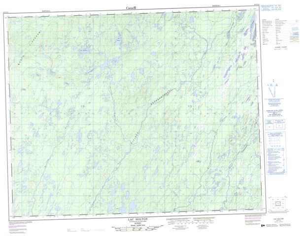 Lac Holton Topographic Paper Map 032P10 at 1:50,000 scale
