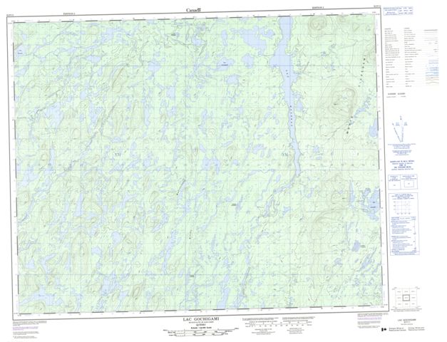 Lac Gochigami Topographic Paper Map 032P11 at 1:50,000 scale