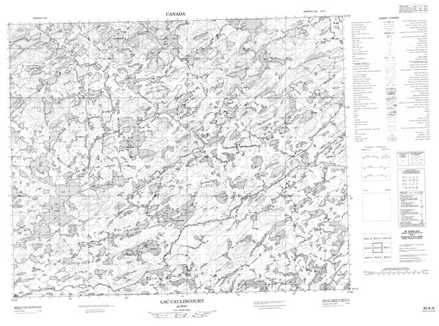Lac Caulincourt Topographic Paper Map 033A06 at 1:50,000 scale