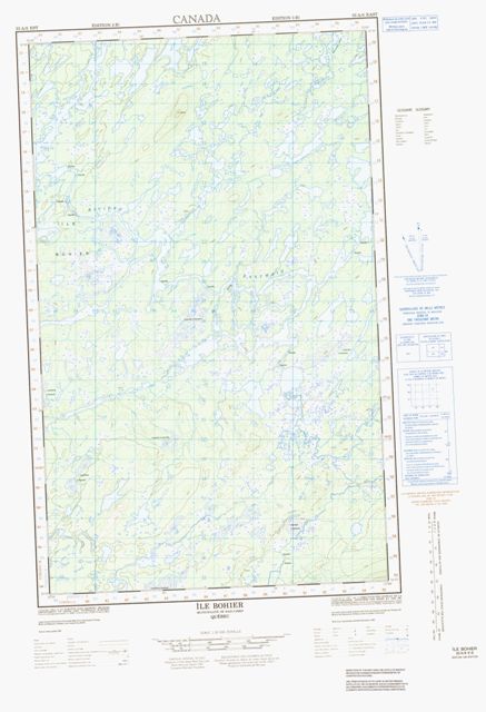 Ile Bohier Topographic Paper Map 033A08E at 1:50,000 scale