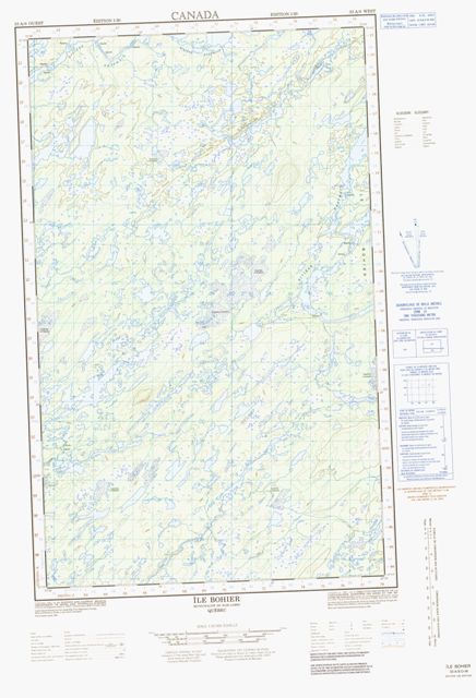 Ile Bohier Topographic Paper Map 033A08W at 1:50,000 scale