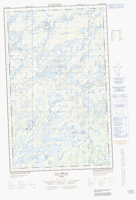 Lac Hcla Topographic Paper Map 033A09E at 1:50,000 scale