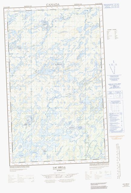 Lac H�cla Topographic Paper Map 033A09E at 1:50,000 scale
