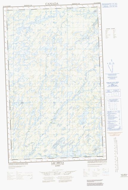 Lac Hcla Topographic Paper Map 033A09W at 1:50,000 scale