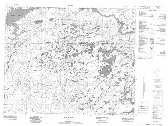 Lac Pivert Topographic Paper Map 033C01 at 1:50,000 scale