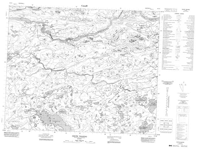 Chute Talking Topographic Paper Map 033C04 at 1:50,000 scale