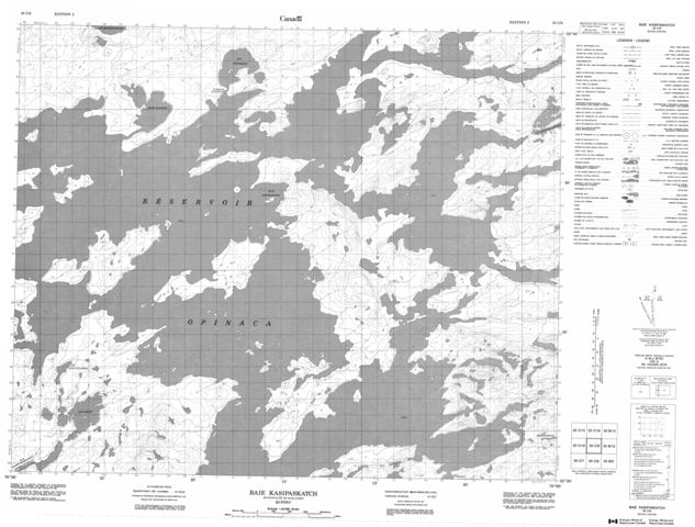 Baie Kasipaskatch Topographic Paper Map 033C09 at 1:50,000 scale