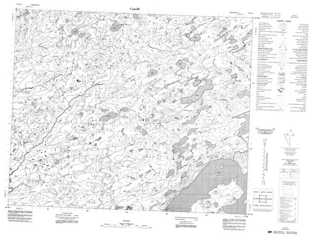  Topographic Paper Map 033C13 at 1:50,000 scale