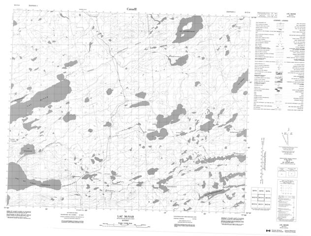 Lac Mcnab Topographic Paper Map 033C14 at 1:50,000 scale