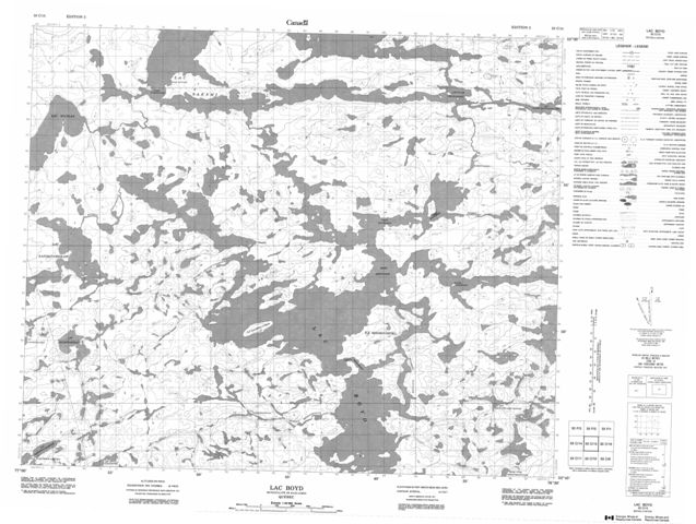 Lac Boyd Topographic Paper Map 033C15 at 1:50,000 scale