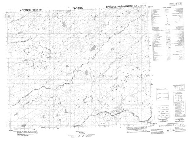 Riviere De Peuplier Topographic Paper Map 033D16 at 1:50,000 scale