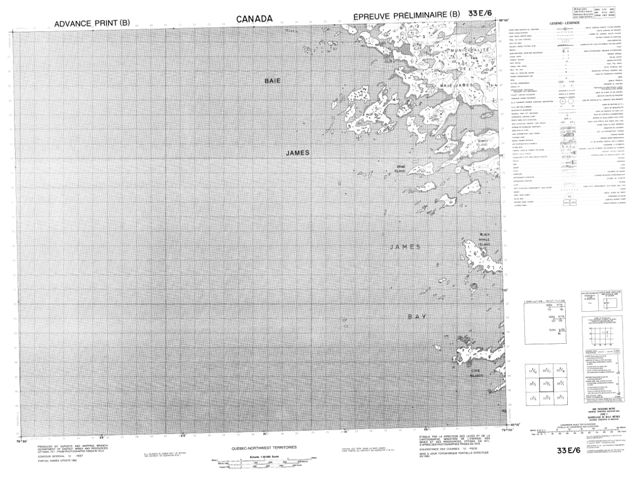 Topographic Paper Map 033E06 at 1:50,000 scale