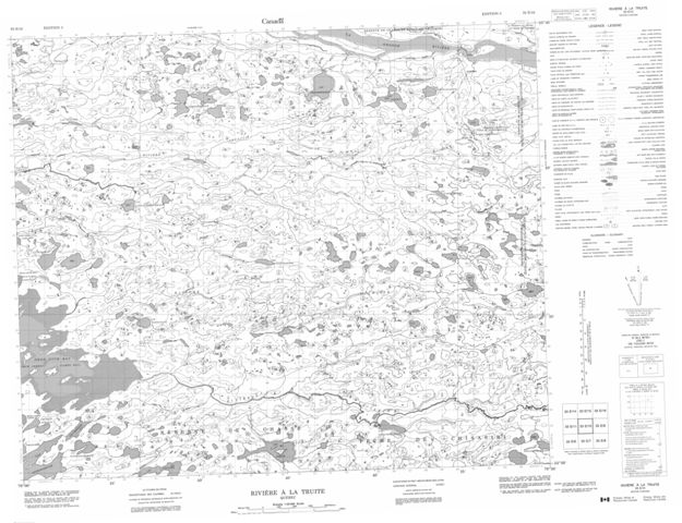 Riviere A La Truite Topographic Paper Map 033E10 at 1:50,000 scale