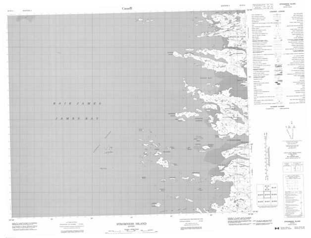 Stromness Island Topographic Paper Map 033E14 at 1:50,000 scale